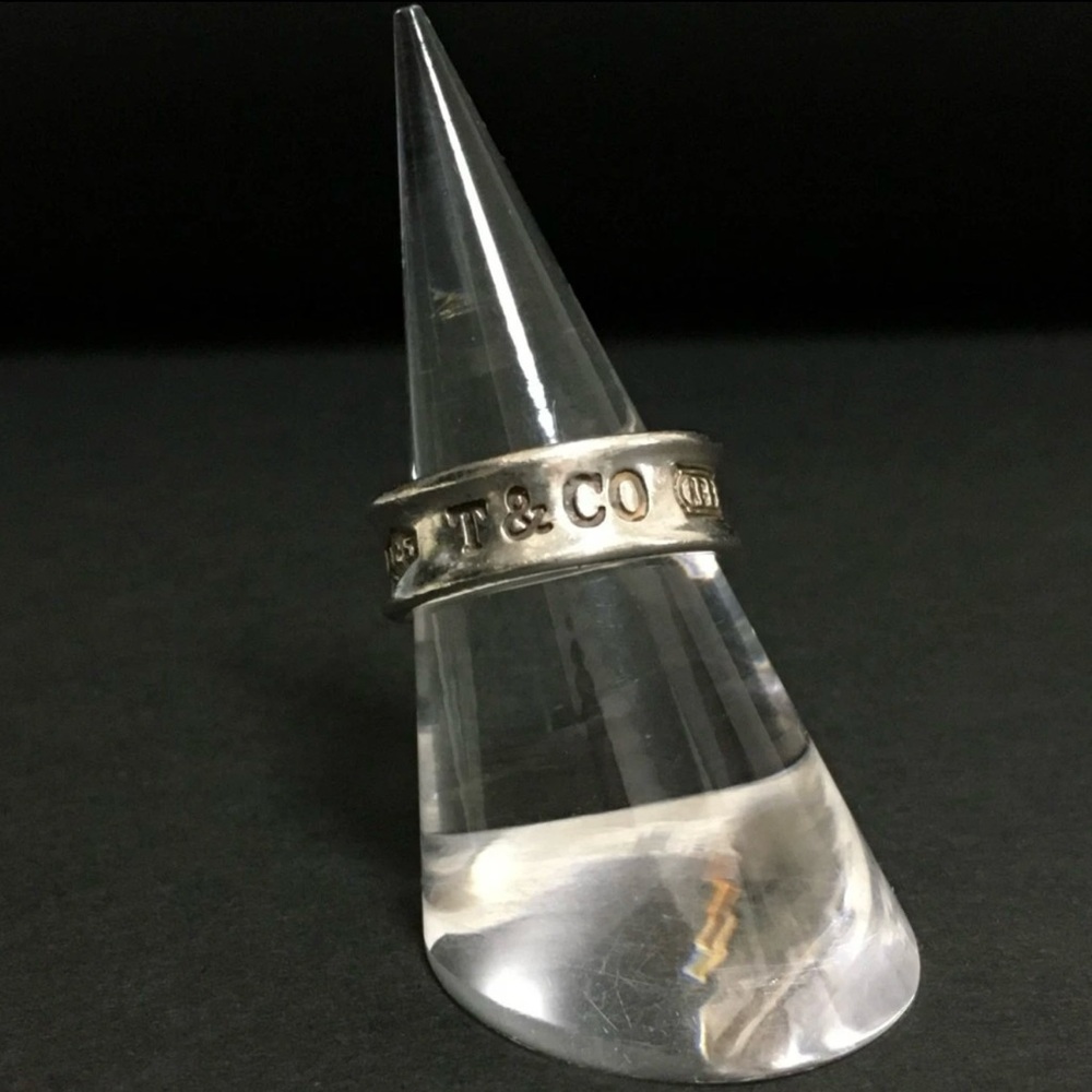 TIFFANY&CO. 1837 Silver 925 Band Ring ISO sz:52